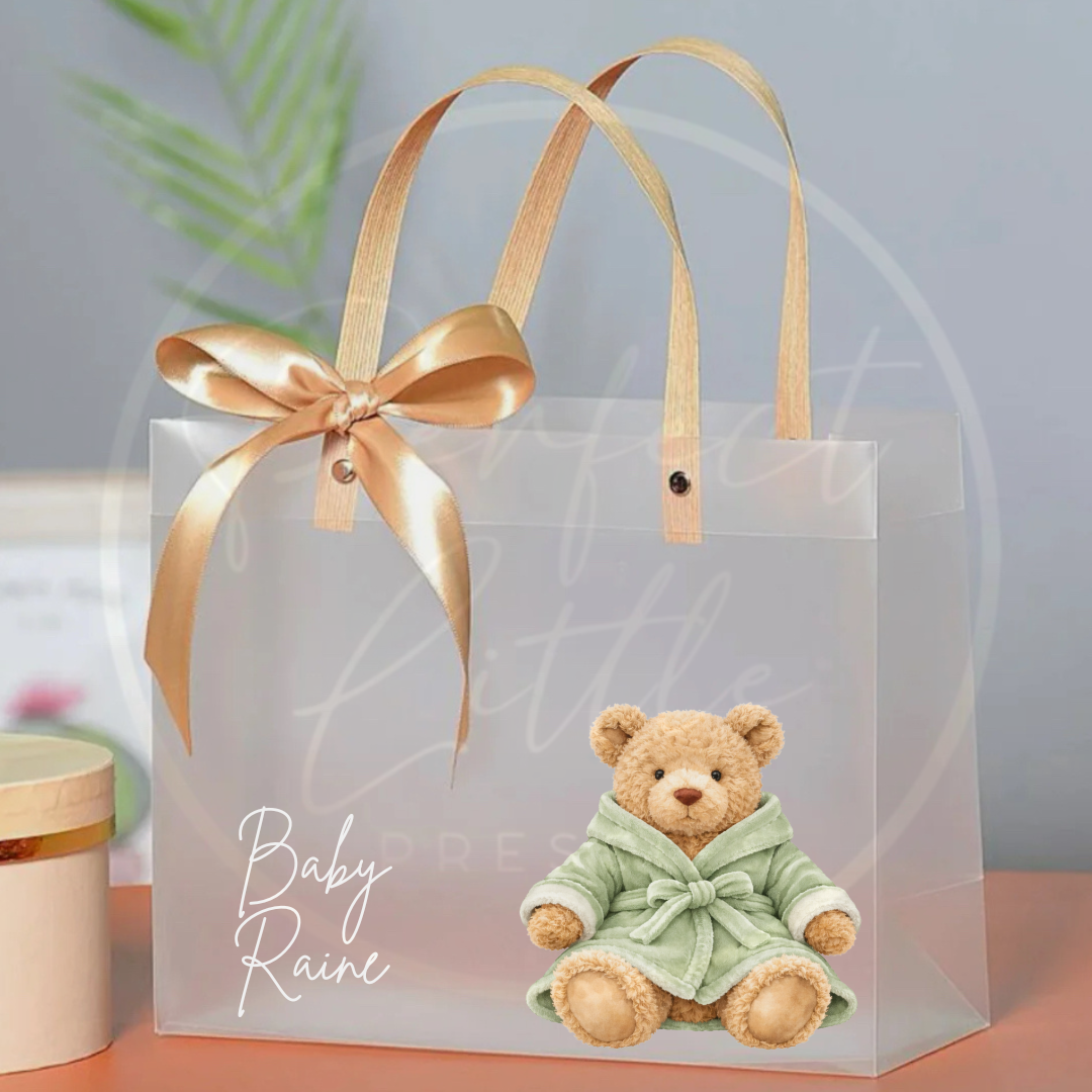 Frosted Gift Bag - Robe Bear