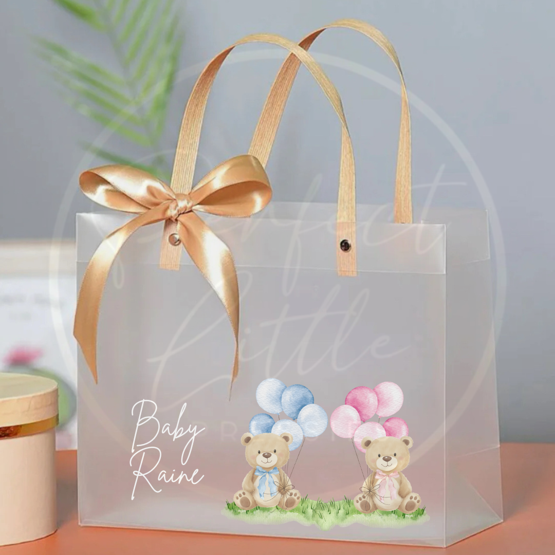 Frosted Gift Bag - Gender Reveal Balloon Arch Designs
