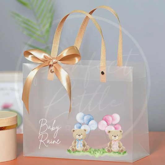 Frosted Gift Bag - Gender Reveal Balloon Arch Designs