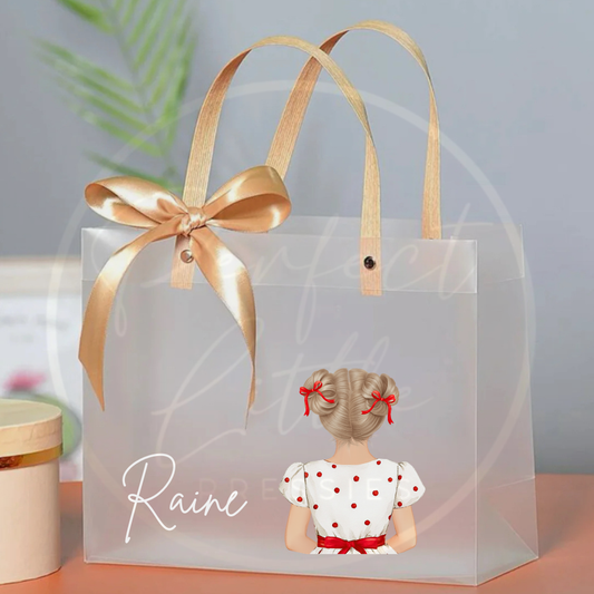Frosted Gift Bag - Polka Dot Dress Girl