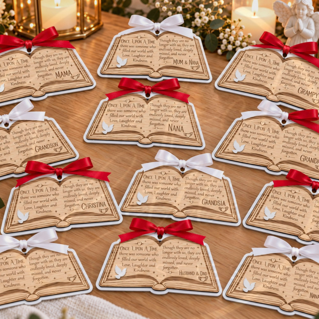 Christmas - Open Book Memorial Decoration