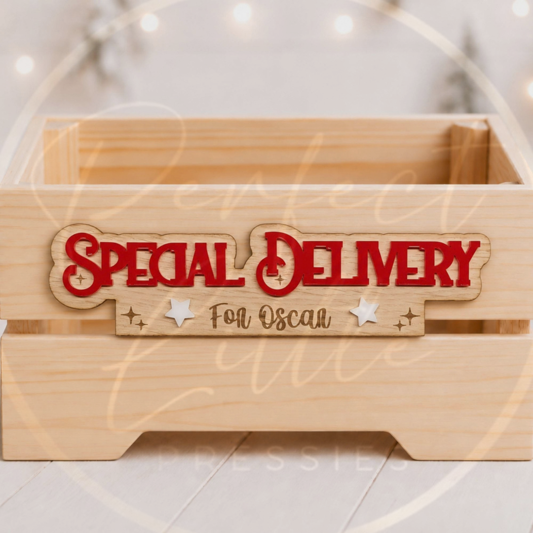 Christmas - Special Delivery Red Double Layered Sign