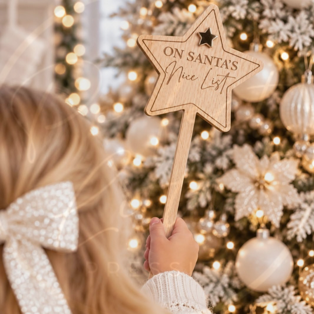 Christmas - Wooden Nice List Wand