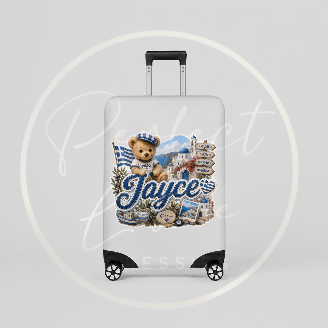 Suitcase Cover - Little Greece Bear
