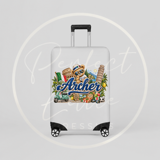 Suitcase Cover - Little Italy Bear