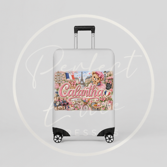Suitcase Cover - Full Pink Little France Bear