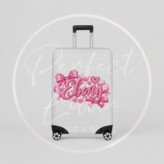 Suitcase Cover - Pink Sparkle Pearls