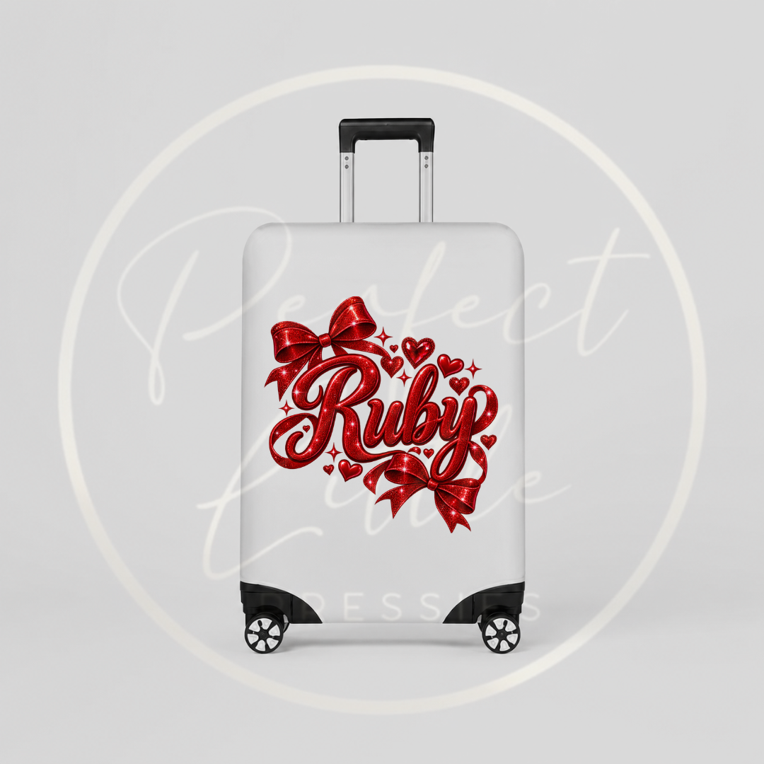 Suitcase Cover -  Red Sparkle