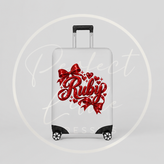 Suitcase Cover -  Red Sparkle