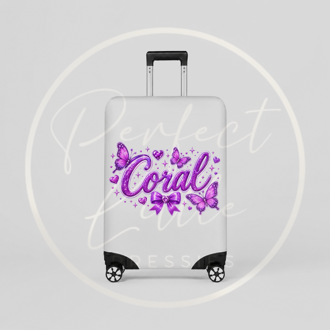 Suitcase Cover - Purple Sparkle