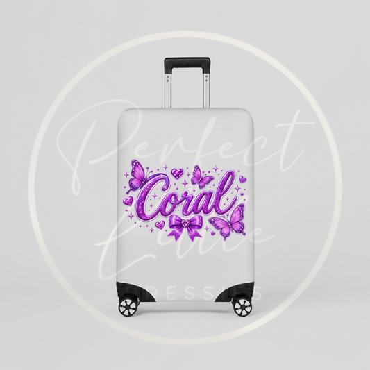 Suitcase Cover - Purple Sparkle