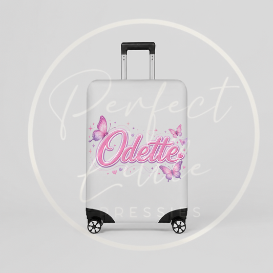 Suitcase Cover - Pink/Purple Butterfly