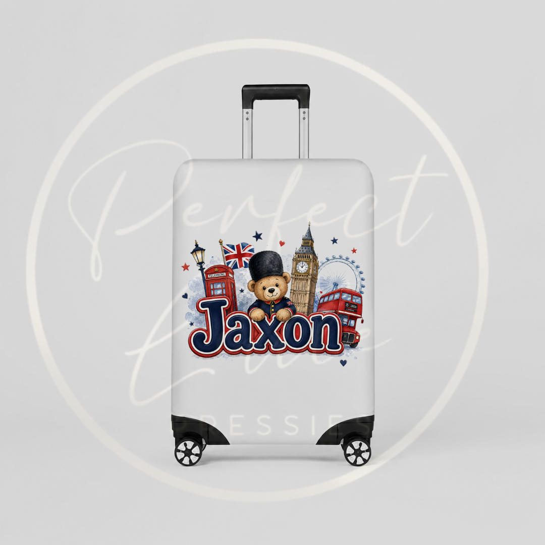 Suitcase Cover - Little London Bear