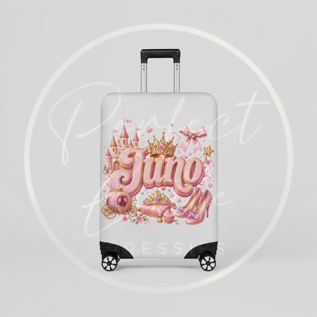 Suitcase Cover - Pink Princess Magic Kingdom