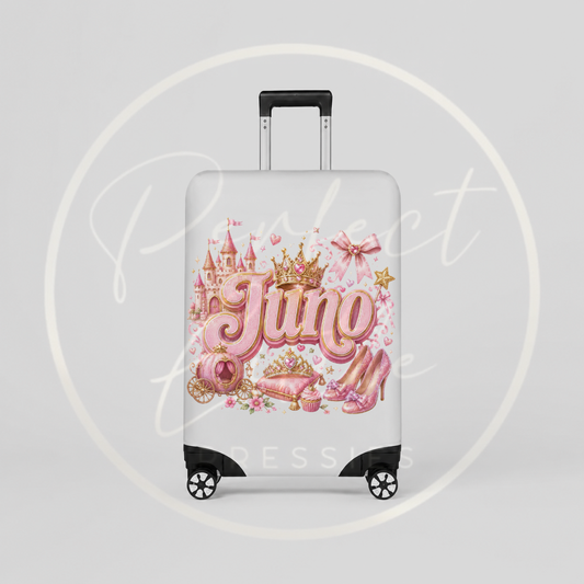Suitcase Cover - Pink Princess Magic Kingdom