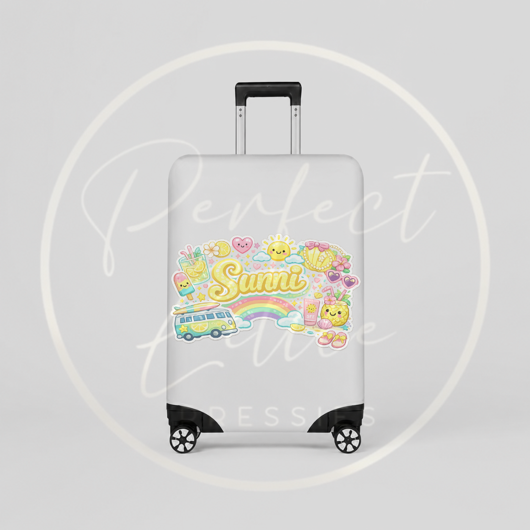 Suitcase Cover - Cute Lemon Dreams