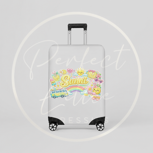 Suitcase Cover - Cute Lemon Dreams