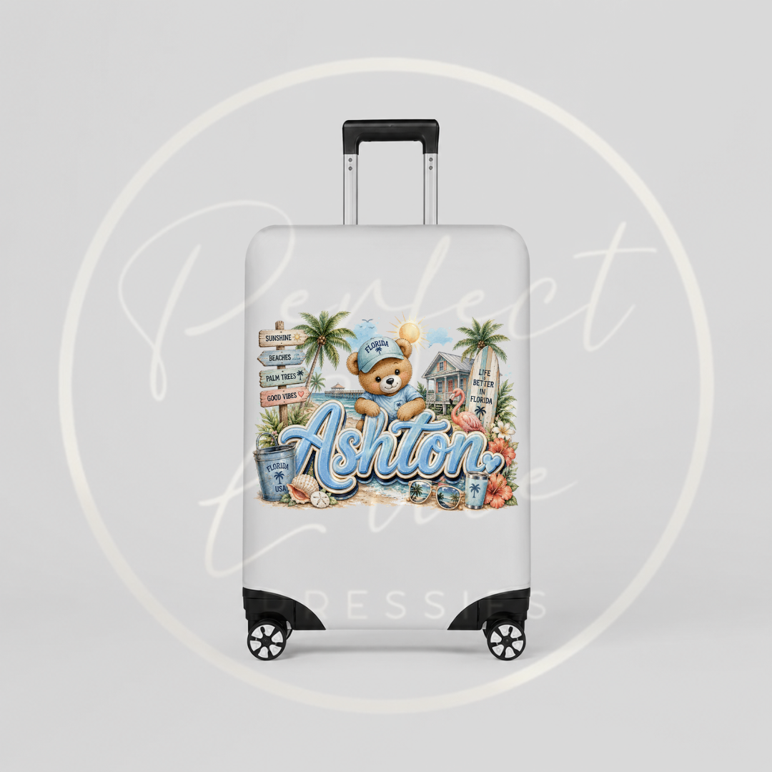 Suitcase Cover - Little Florida Bear