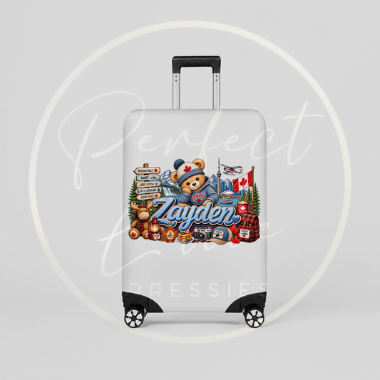 Suitcase Cover - Little Canada Bear