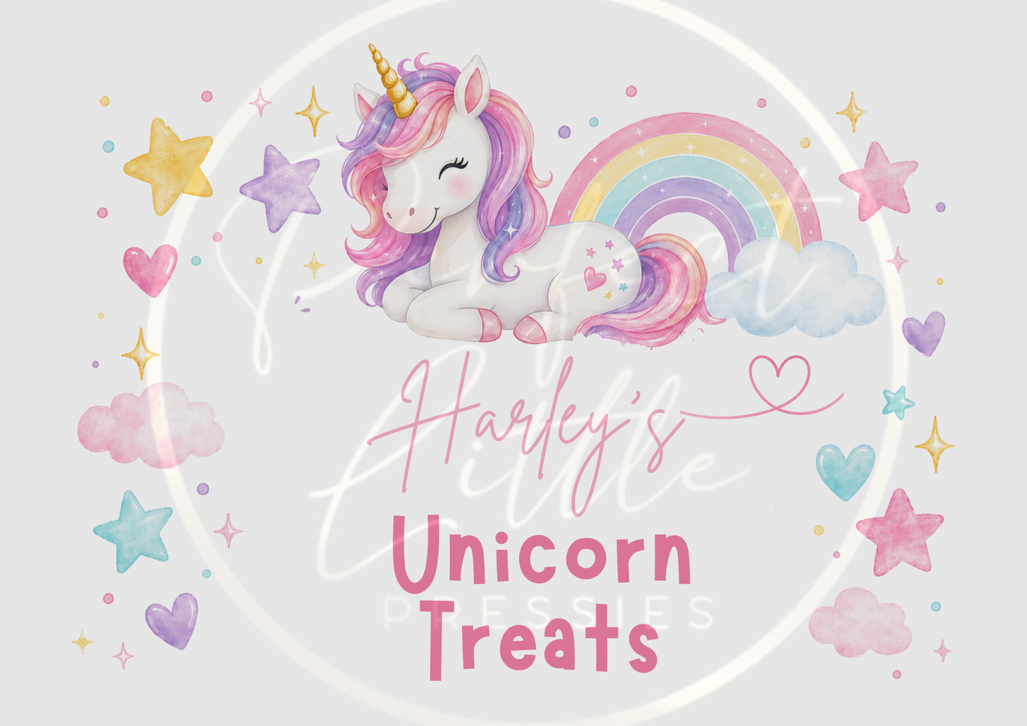 CUSTOM ADHESIVE DECAL - Unicorn Treats