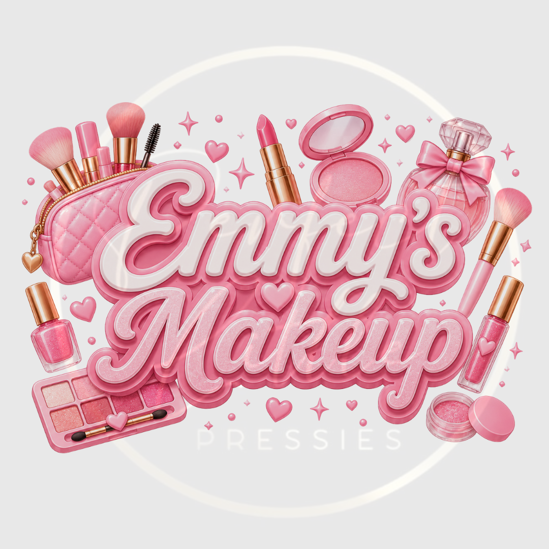 CUSTOM ADHESIVE DECAL - Pink Name Makeup