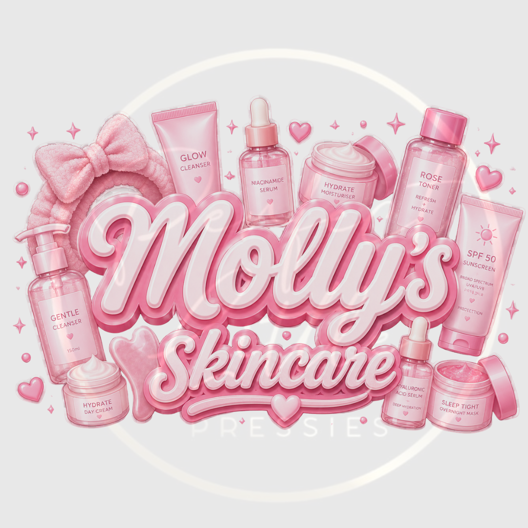 CUSTOM ADHESIVE DECAL - Pink Name Skincare