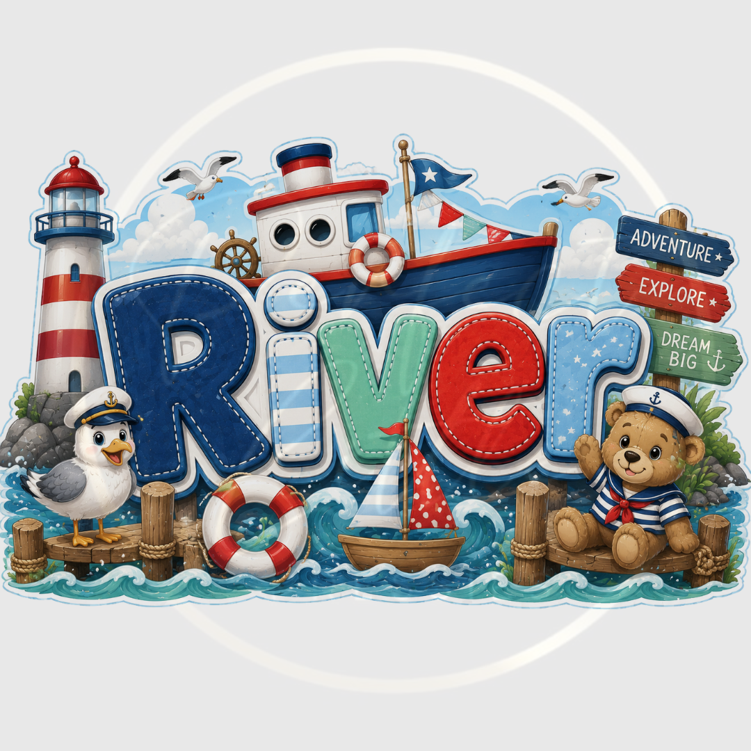 CUSTOM ADHESIVE DECAL - Sailor Name