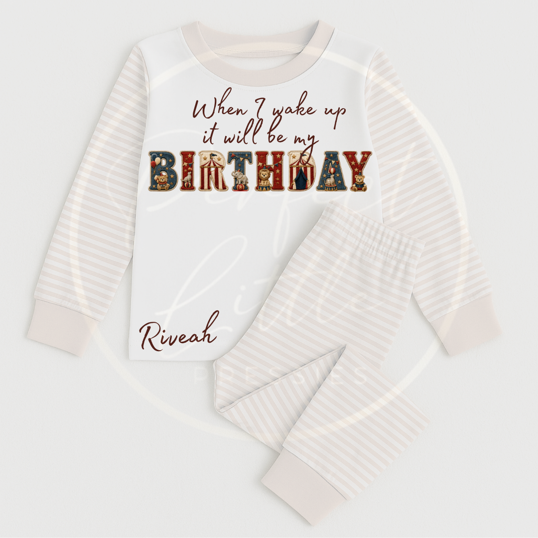 Kids Pyjamas - When I Wake Up Vintage Circus
