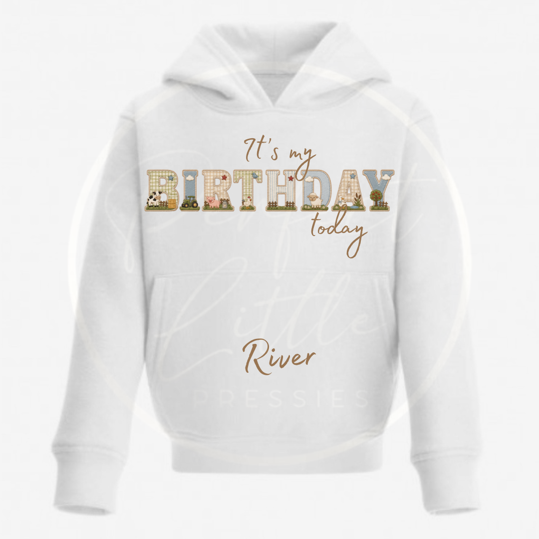 Kids Hoodie - Farm Yard Birthday