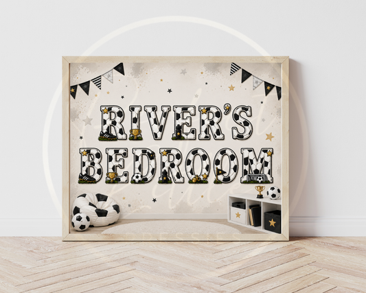 Custom Print - Football Name Bedroom