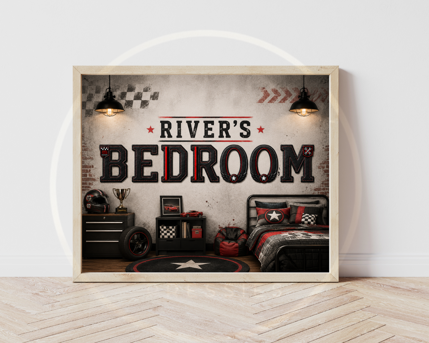 Custom Print - Racer Name Bedroom