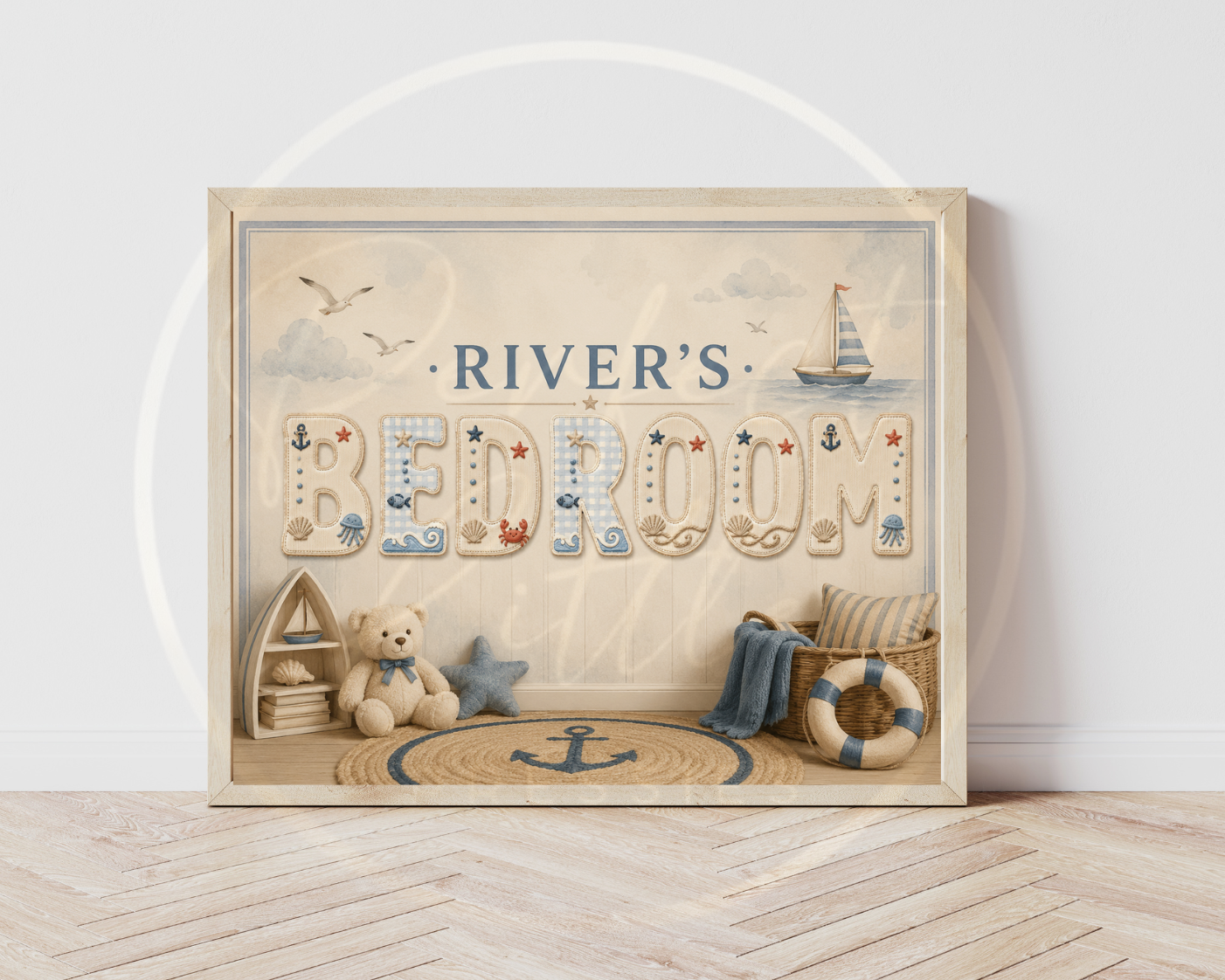Custom Print - Seaside Name Bedroom