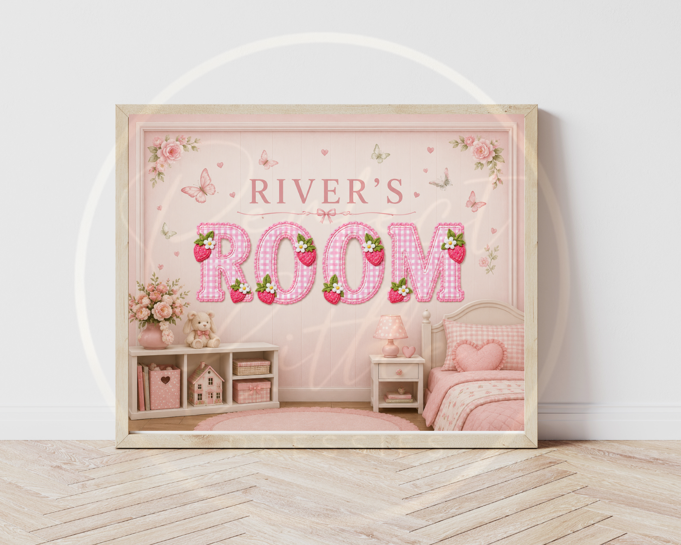 Custom Print - Strawberry Name/Room Digital Download