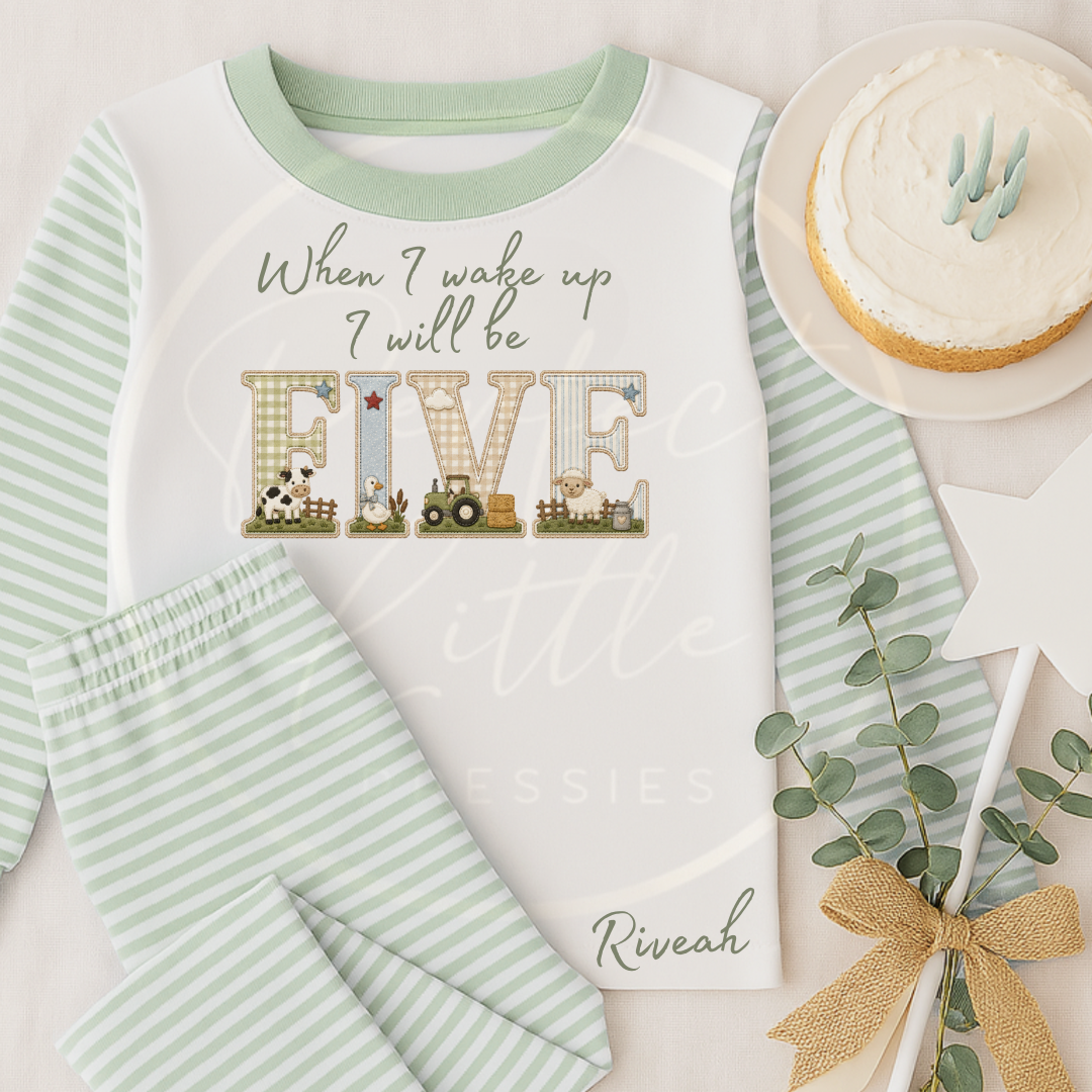Kids Pyjamas - When I Wake Up Farm Yard