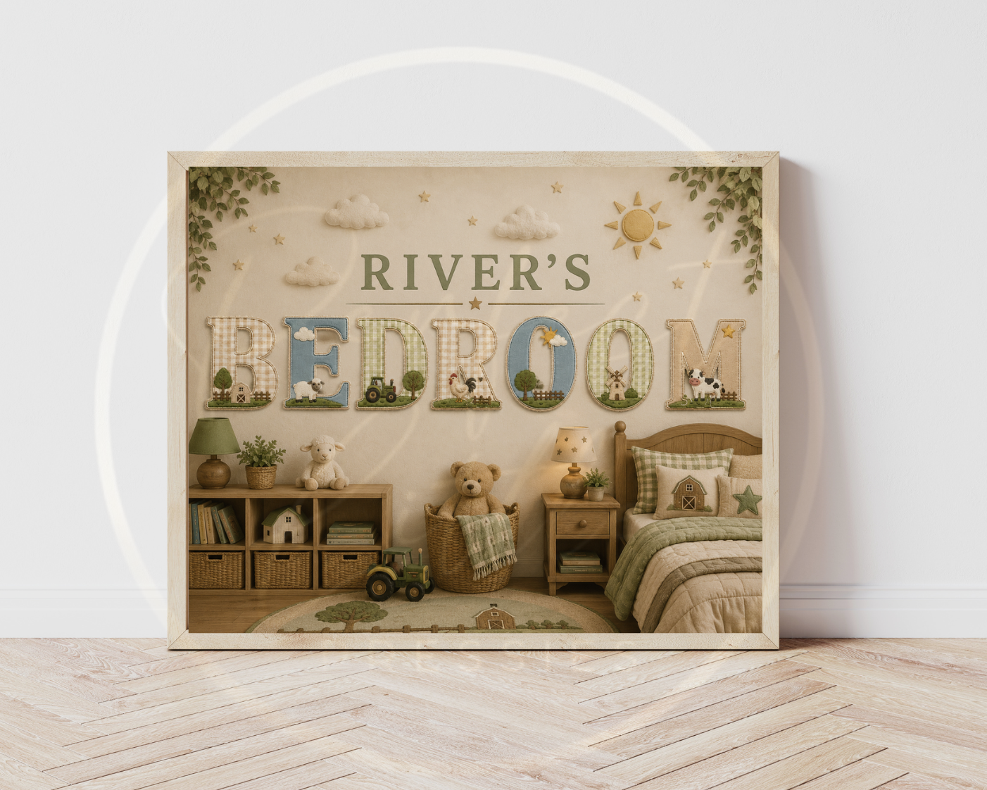 Custom Print - Farm Yard Name Bedroom