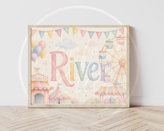 Custom Print - Pastel Carnival Name