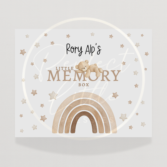 Keepsake Box - Sleepy Bear Rainbow