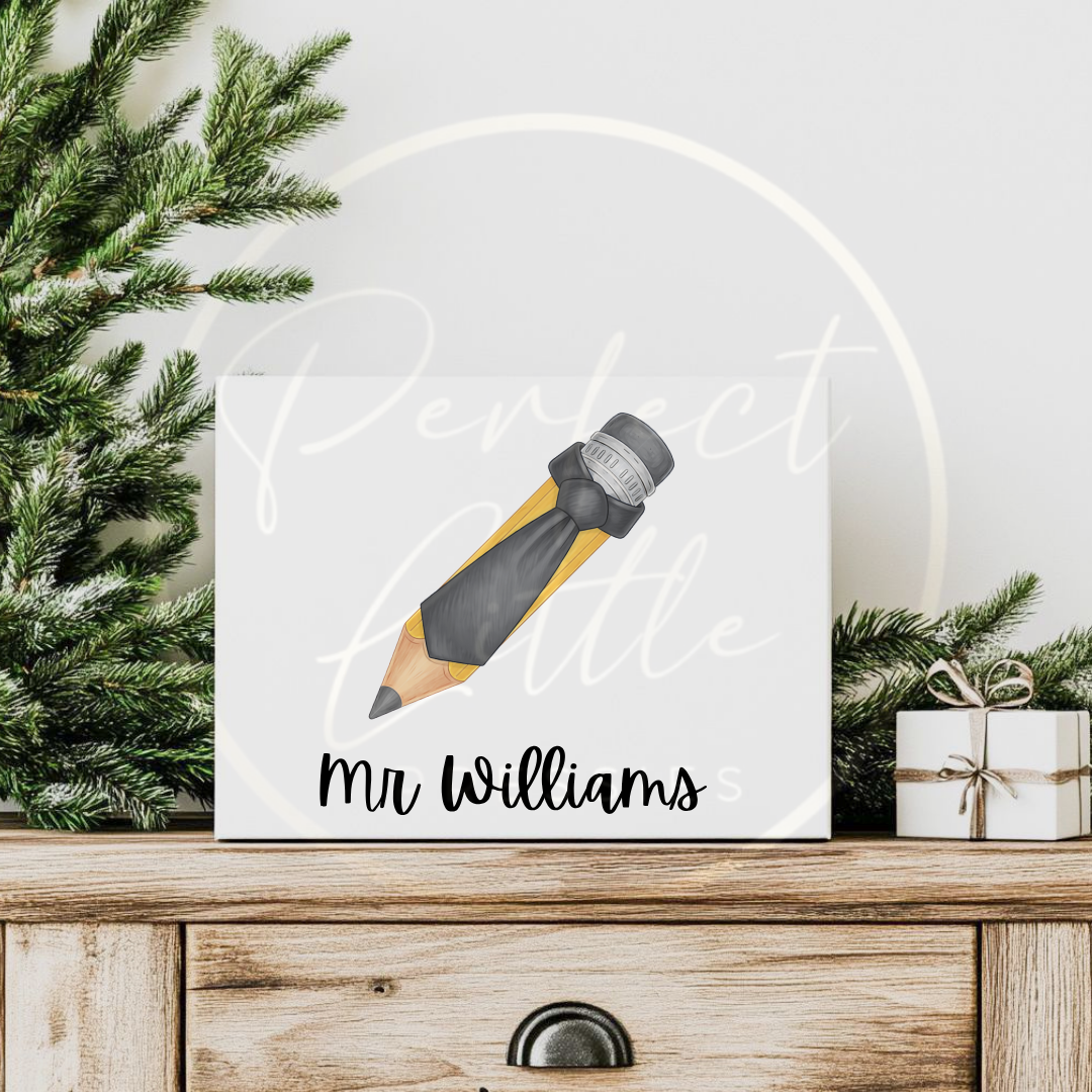 Teacher - Pencil Print Gift Box