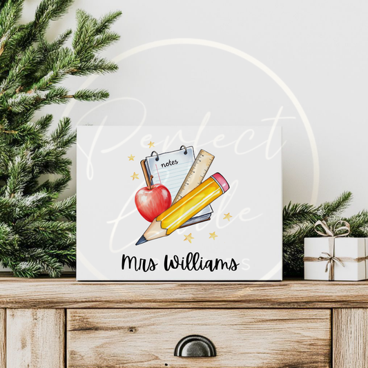 Teacher - Cartoon Print Gift Box