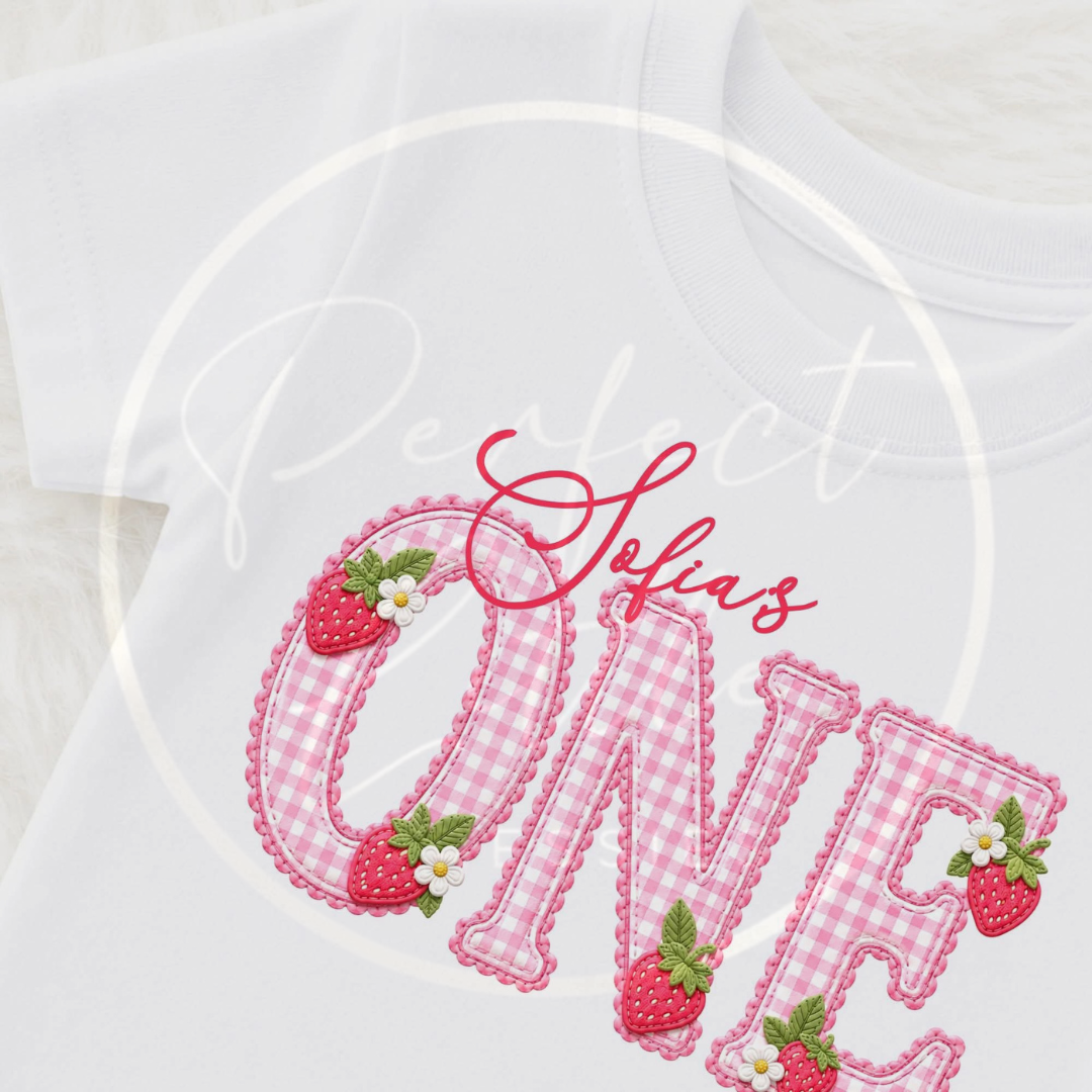 Kids - Strawberry Birthday T-Shirt Designs
