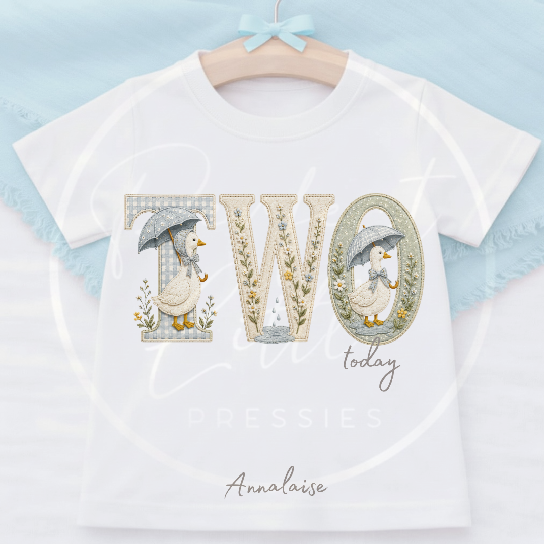Kids - Little Goose Birthday T-Shirt Designs