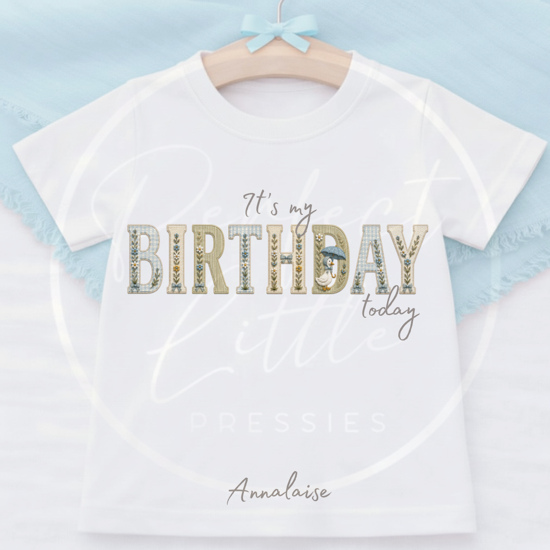 Kids - Little Goose Birthday T-Shirt Designs
