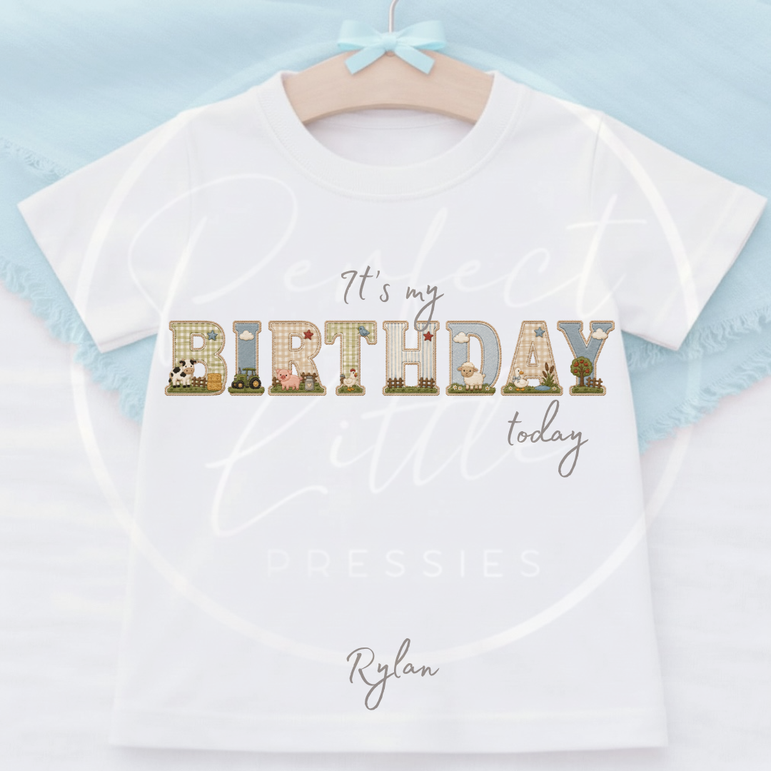 Kids - Farm Birthday T-Shirt Designs