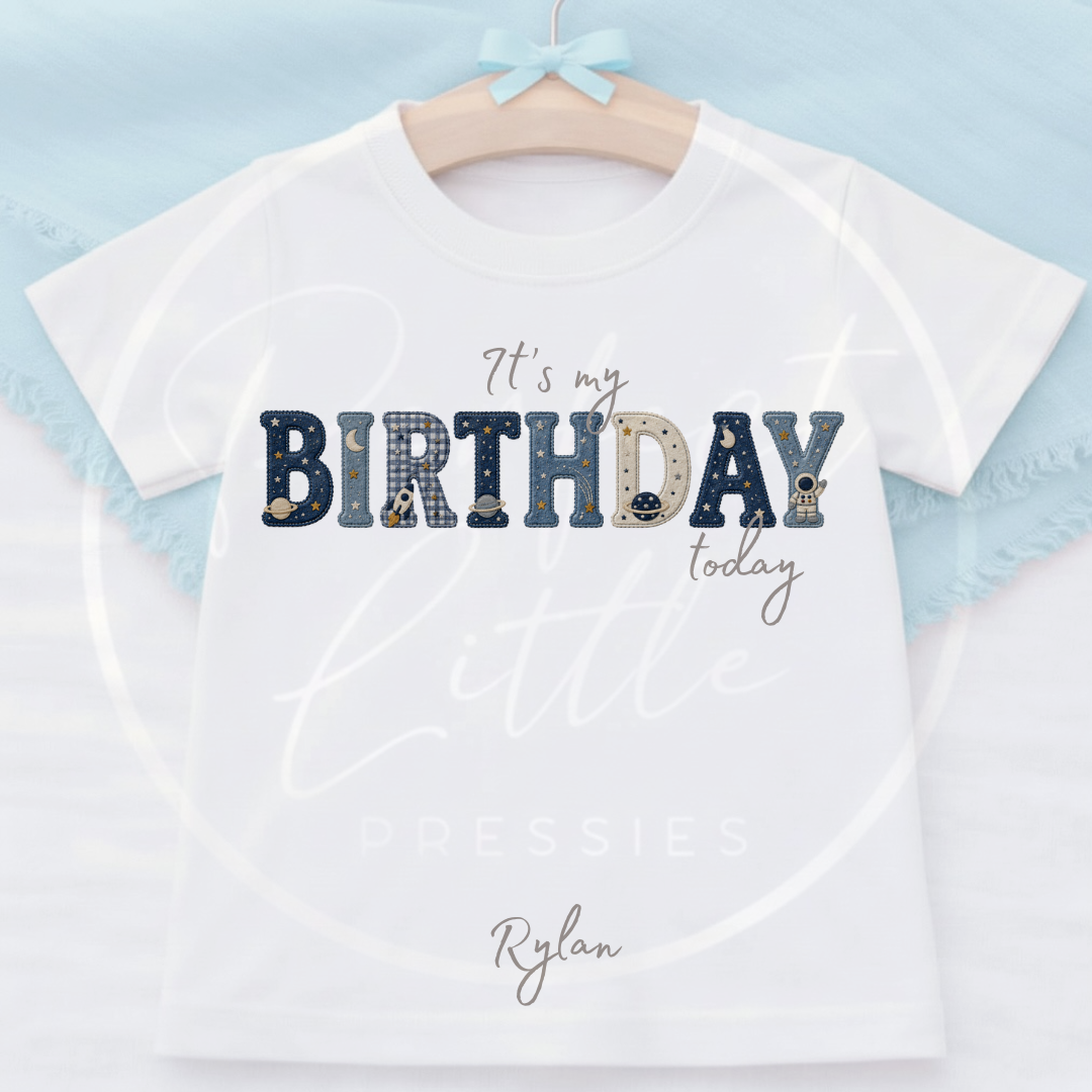 Kids - Space Birthday T-Shirt Designs