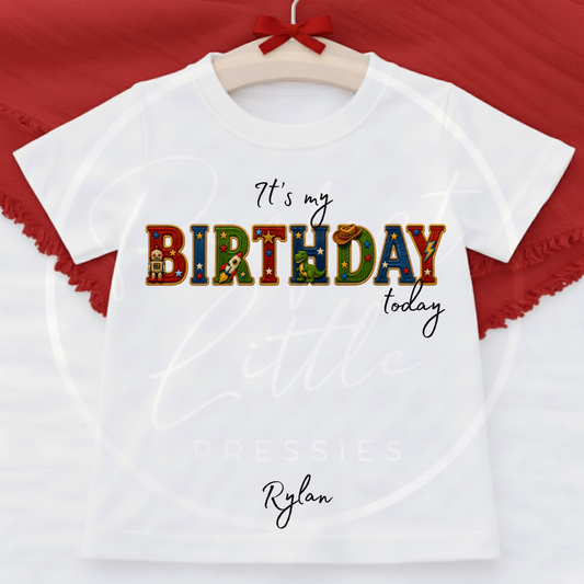 Kids - Birthday T-Shirt Vintage Playroom Designs