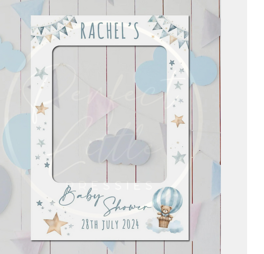 Baby Shower Selfie Board - Hot Air Balloon Design