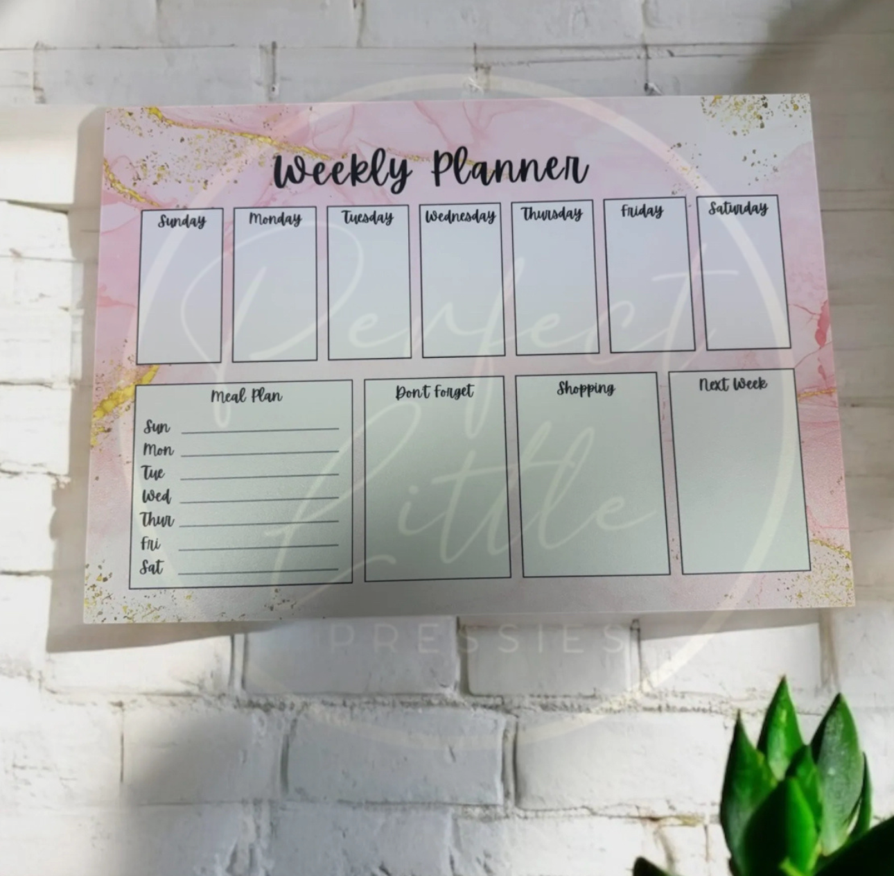 Weekly Planner - Acrylic Wall Sign