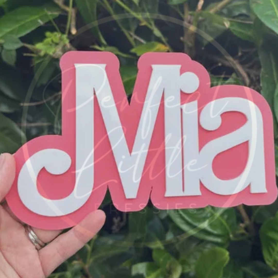Sign - Girly Name Door Sign 3D Acrylic