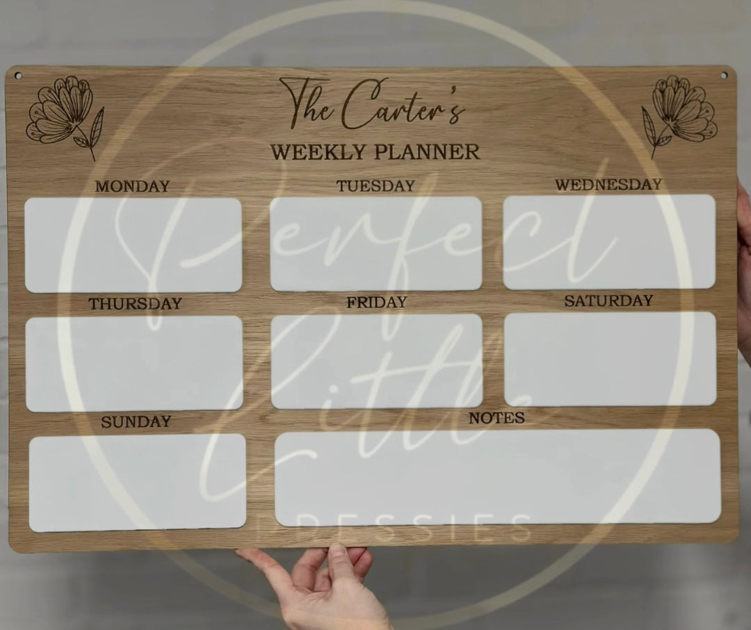 Weekly Planner - Oak/Whiteboard