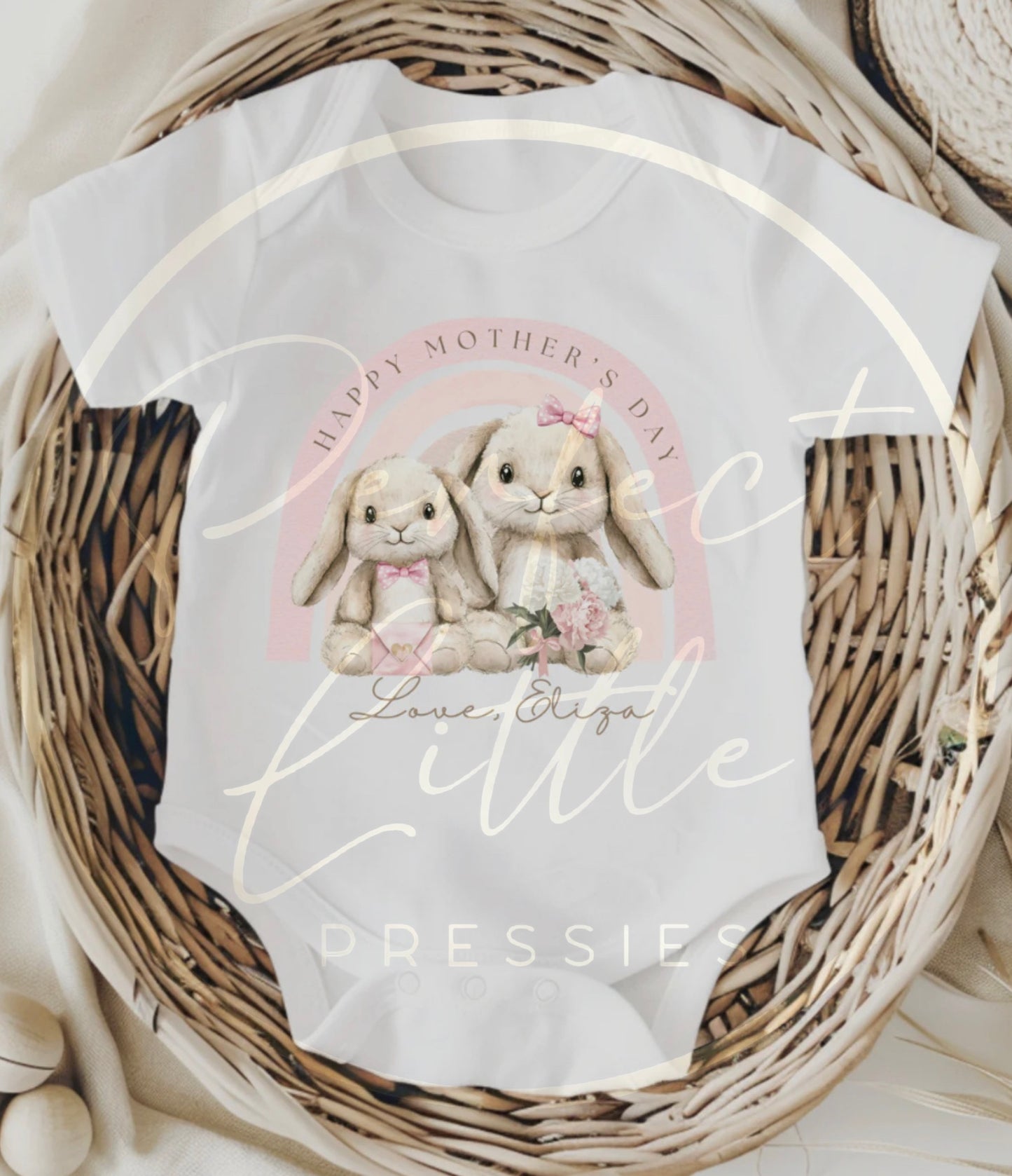 Mother's Day - Soft Bunny Designs Baby Grow